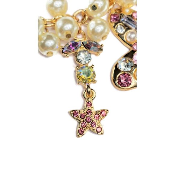 Charm Necklace Starfish Lips Cocktail Heart Lime Pearl Pendant Necklace - Picture 5 of 11